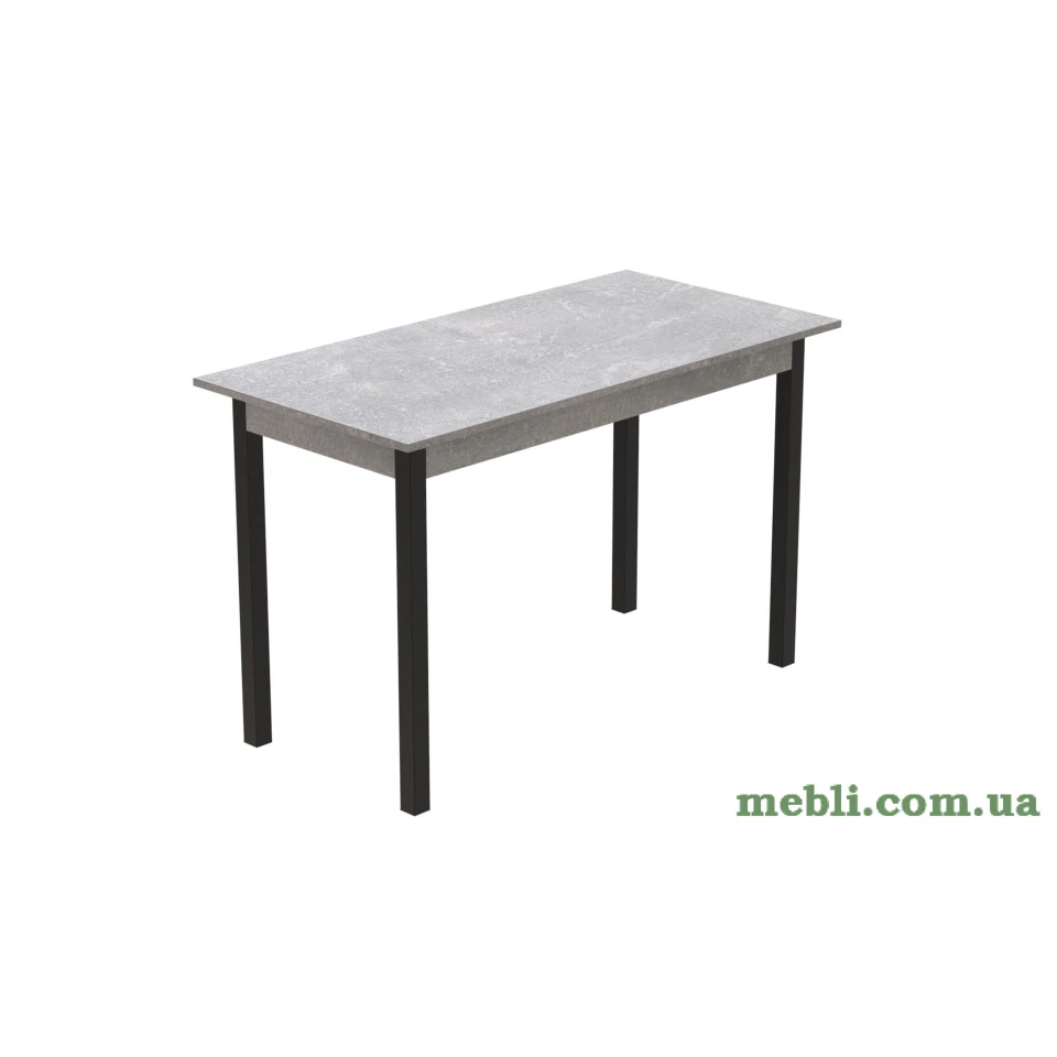 Стіл кухонний Ferrum-decor Маріо 75x120x70 Чорний ДСП Бетон 16мм