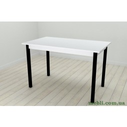 Стіл кухонний Ferrum-decor Маріо 75x120x70 Чорний ДСП Біле 16мм