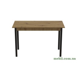 Стіл кухонний Ferrum-decor Маріо 75x120x70 Чорний ДСП Дуб Артизан 16мм