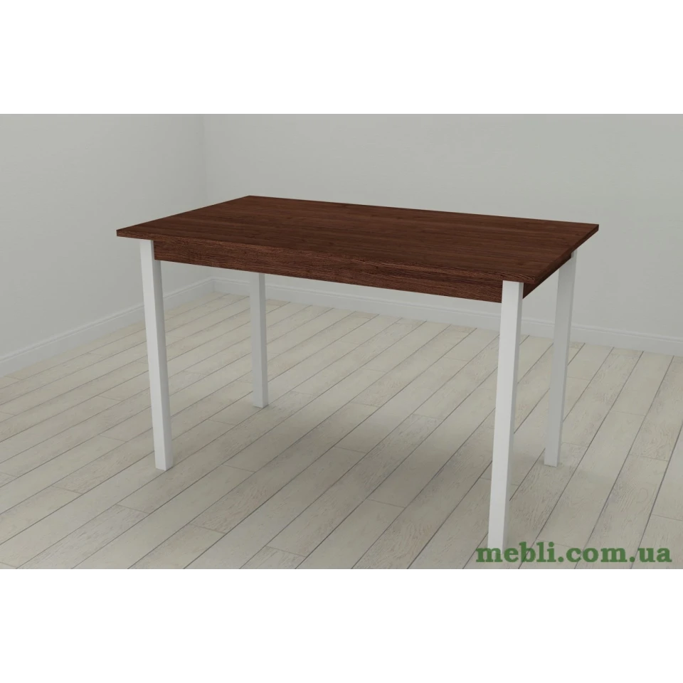 Стіл кухонний Ferrum-decor Маріо 75x120x80 Білий ДСП Венге 16мм