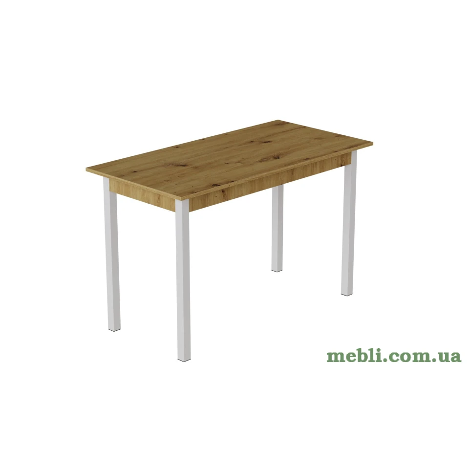 Стіл кухонний Ferrum-decor Маріо 75x120x80 Білий ДСП Дуб Артизан 16мм