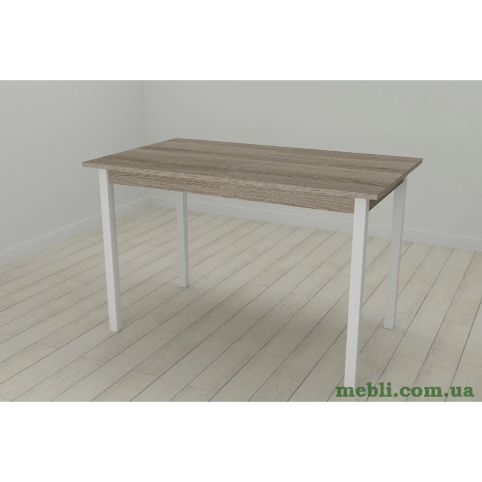 Стіл кухонний Ferrum-decor Маріо 75x120x80 Білий ДСП Сонома Трюфель 16мм