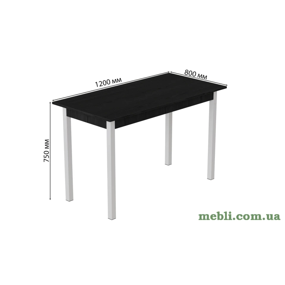 Стіл кухонний Ferrum-decor Маріо 75x120x80 Білий ДСП Сосна Кембра 16мм