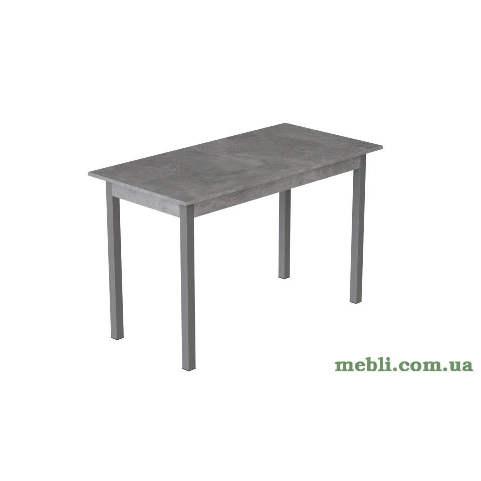 Стіл кухонний Ferrum-decor Маріо 75x120x80 Сірий ДСП Бетон 16мм