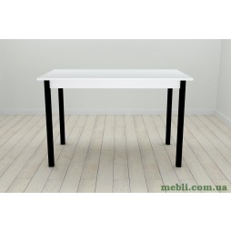 Стіл кухонний Ferrum-decor Маріо 75x120x80 Чорний ДСП Біле 16мм