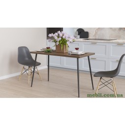 Кухонний стіл Марсель 30 Ferrum-decor 75x120x60 Чорний метал ДСП Дуб Сонома Трюфель 32 мм