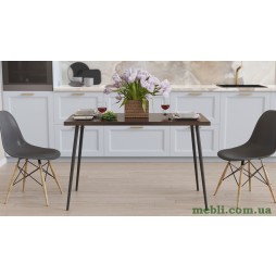 Кухонний стіл Марсель 30 Ferrum-decor 75x120x70 Чорний метал ДСП Венге Магія 32 мм