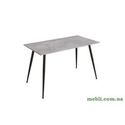 Кухонний стіл Марсель 40 Ferrum-decor 75x120x60 Чорний метал ДСП Бетон