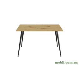 Кухонний стіл Марсель 40 Ferrum-decor 75x120x60 Чорний метал ДСП Дуб Артизан