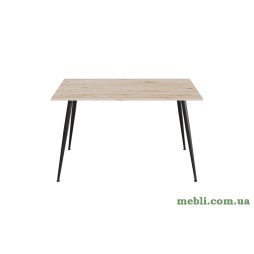 Кухонний стіл Марсель 40 Ferrum-decor 75x120x60 Чорний метал ДСП Дуб Сан-Марино