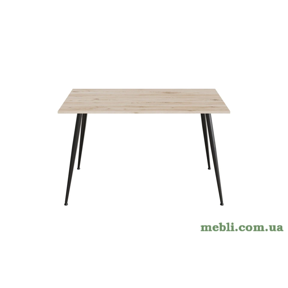 Кухонний стіл Марсель 40 Ferrum-decor 75x120x60 Чорний метал ДСП Дуб Сан-Марино