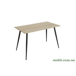 Кухонний стіл Марсель 40 Ferrum-decor 75x120x60 Чорний метал ДСП Дуб Сонома