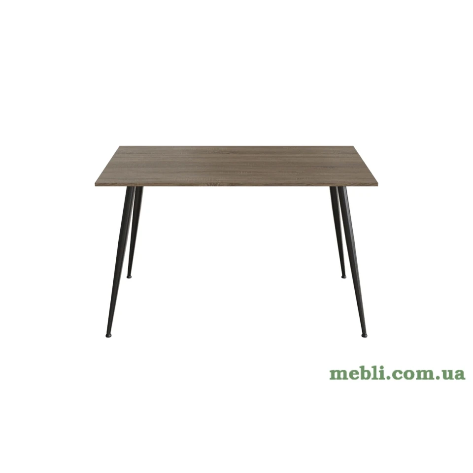 Кухонний стіл Марсель 40 Ferrum-decor 75x120x60 Чорний метал ДСП Дуб Сонома Трюфель