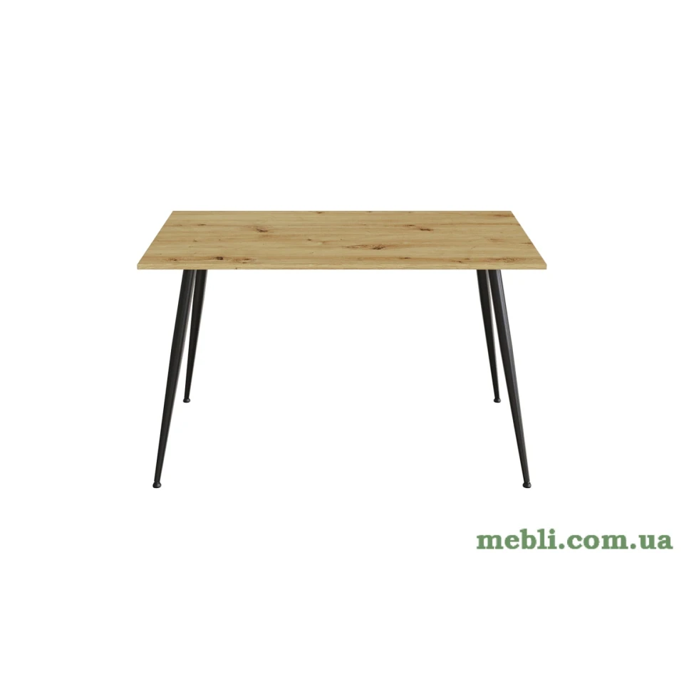 Кухонний стіл Марсель 40 Ferrum-decor 75x120x70 Чорний метал ДСП Дуб Артизан