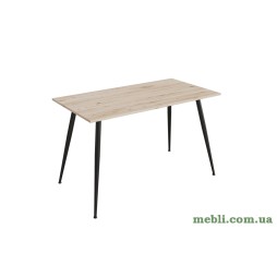 Кухонний стіл Марсель 40 Ferrum-decor 75x120x70 Чорний метал ДСП Дуб Сан-Марино