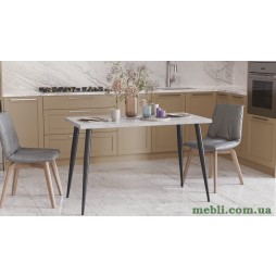 Кухонний стіл Марсель 50 Ferrum-decor 75x120x60 Чорний метал ДСП Бетон 32 мм