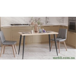 Кухонний стіл Марсель 50 Ferrum-decor 75x120x70 Чорний метал ДСП Дуб Сан-Марино 32 мм