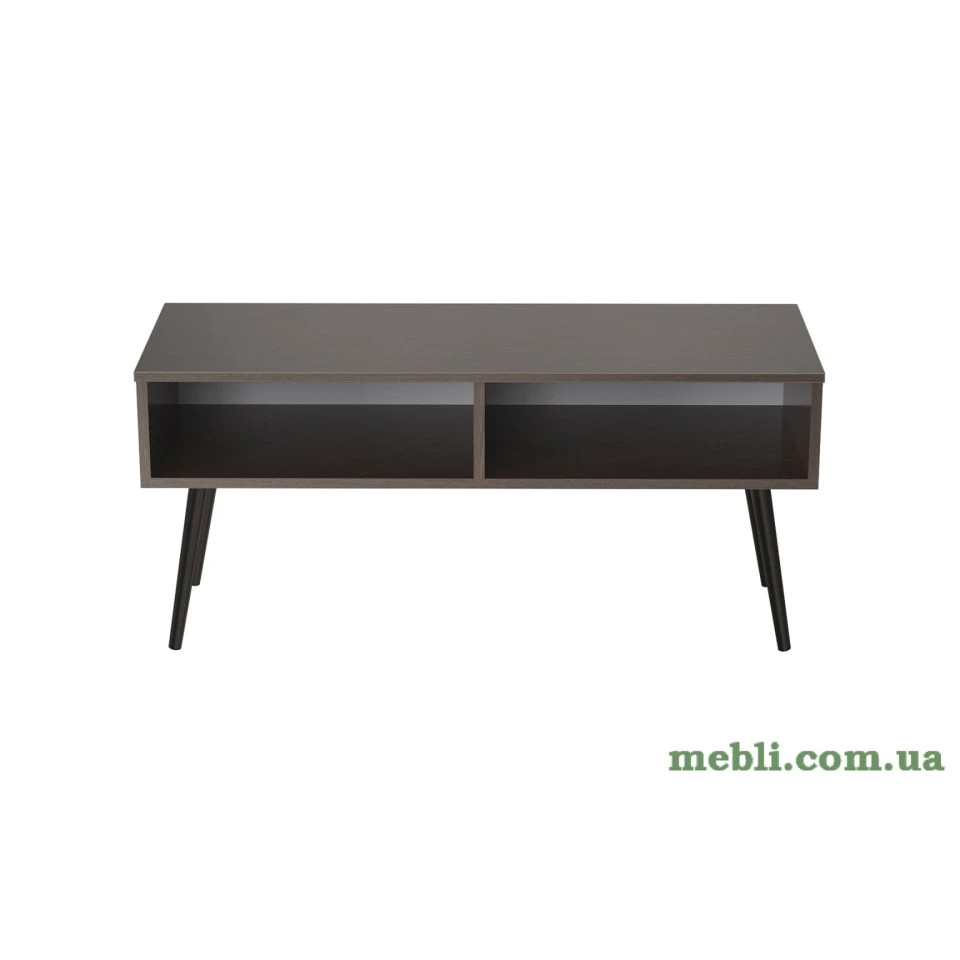 Тумба під ТV Невада Ferrum-decor 45x100x38 Чорний метал ДСП Венге Магія