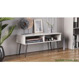 Тумба під ТВ Невада Ferrum-decor 45x100x38 Чорний метал ДСП Бетон