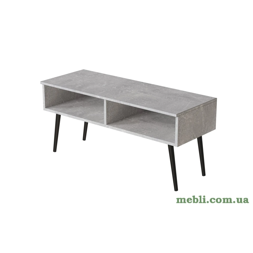 Тумба під ТВ Невада Ferrum-decor 45x100x38 Чорний метал ДСП Бетон