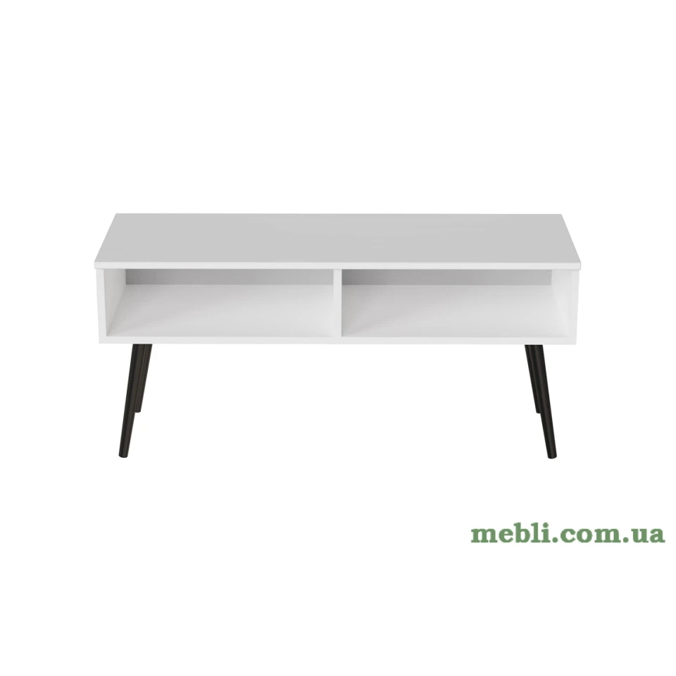 Тумба під ТВ Невада Ferrum-decor 45x100x38 Чорний метал ДСП Білий