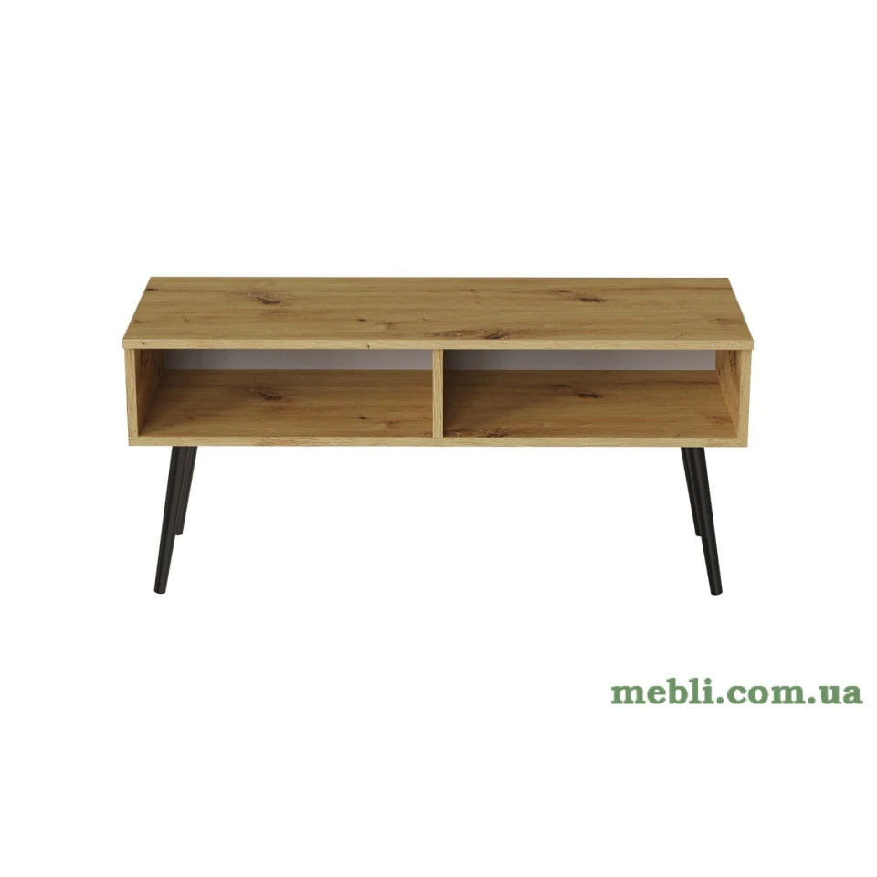 Тумба під ТВ Невада Ferrum-decor 45x100x38 Чорний метал ДСП Дуб Артизан