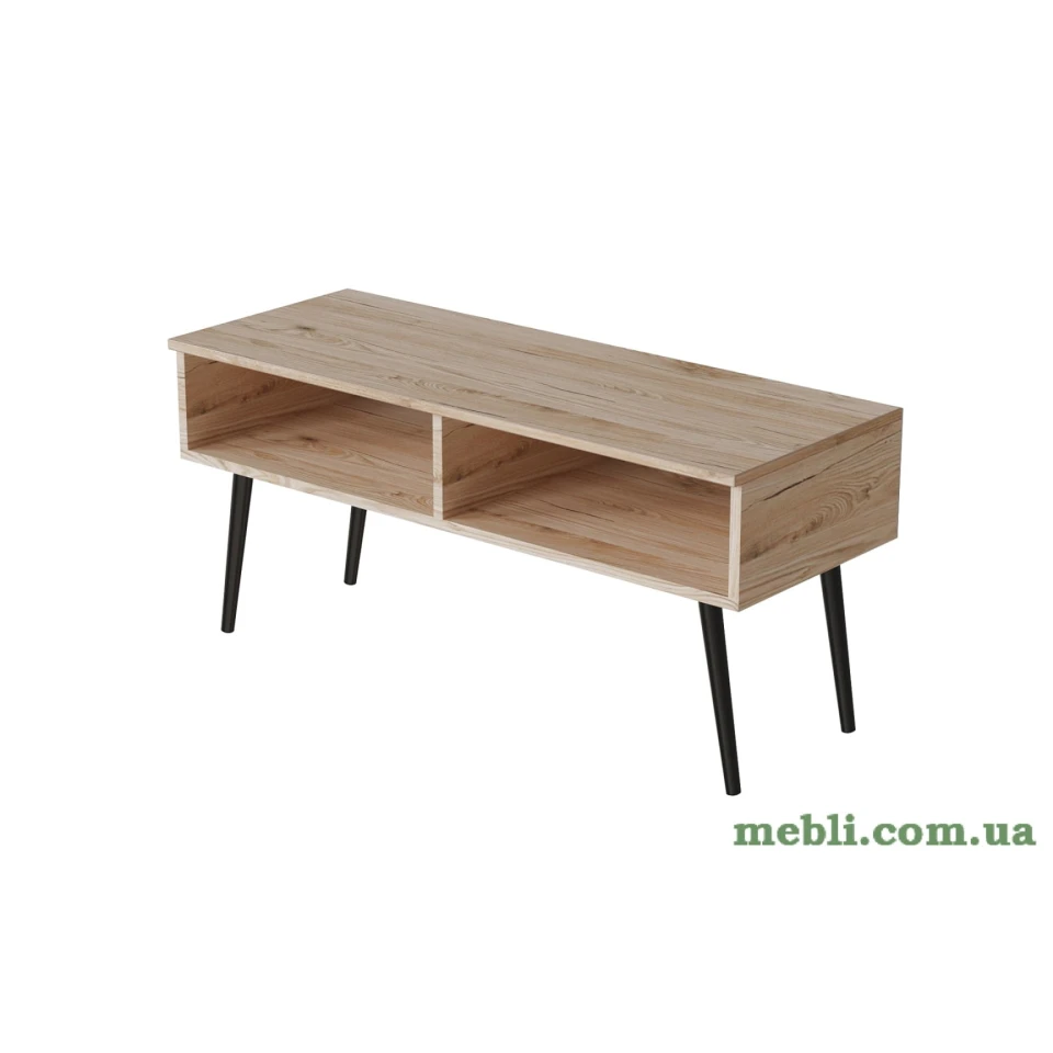 Тумба під ТВ Невада Ferrum-decor 45x100x38 Чорний метал ДСП Дуб Сан-Марино