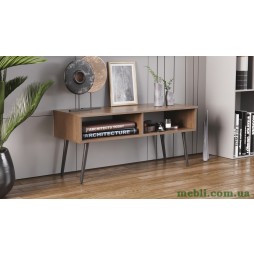 Тумба під ТВ Невада Ferrum-decor 45x100x38 Чорний метал ДСП Дуб Сонома Трюфель