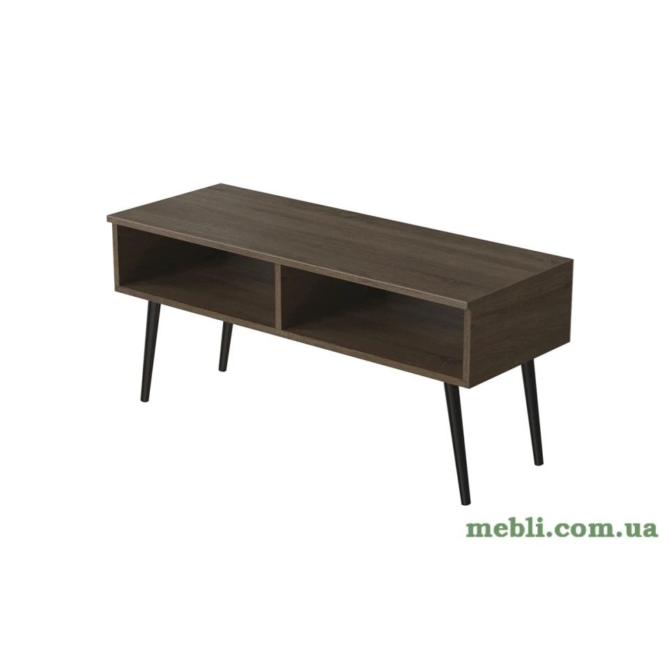 Тумба під ТВ Невада Ferrum-decor 45x100x38 Чорний метал ДСП Дуб Сонома Трюфель