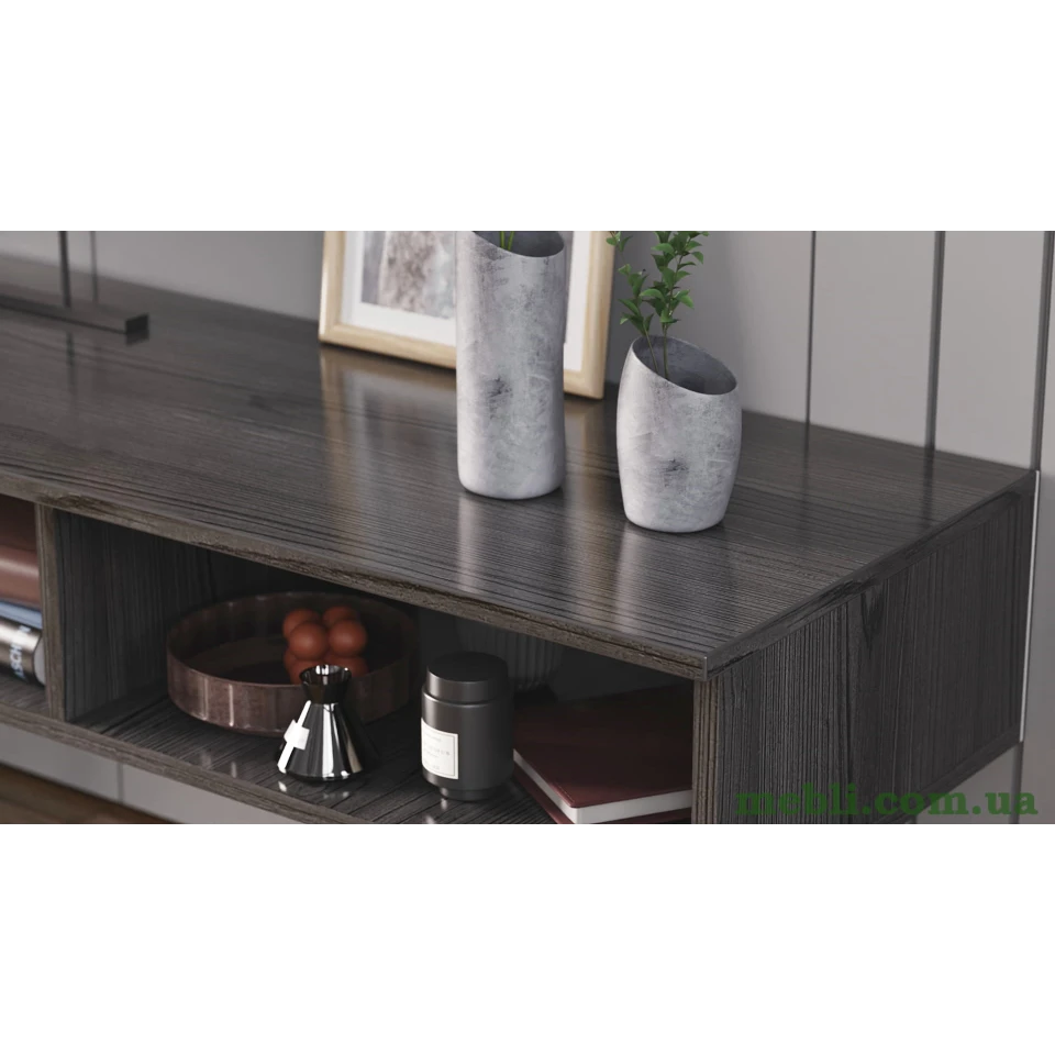 Тумба під ТВ Невада Ferrum-decor 45x100x38 Чорний метал ДСП Сосна Кембра