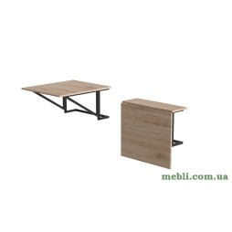 Стіл розкладний Олександр 2 Ferrum-decor 750x600x700 Чорний метал ДСП Дуб Артизан