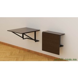 Стіл розкладний Олександр 3 Ferrum-decor 750x600x700 Чорний метал ДСП Венге Магія