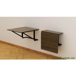 Стіл розкладний Олександр 5 Ferrum-decor 750x600x700 Чорний метал ДСП Дуб Сонома Трюфель