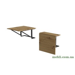 Стіл розкладний Олександр 6 Ferrum-decor 750x600x700 Чорний метал ДСП Дуб Артизан