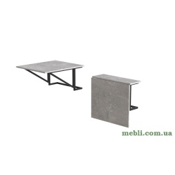 Стіл розкладний Олександр 7 Ferrum-decor 750x600x700 Чорний метал ДСП Бетон