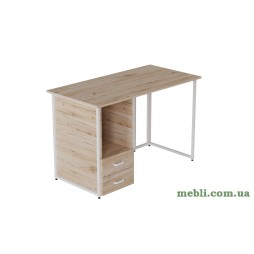 Комп'ютерний стіл Ferrum-decor Отто 75x120x60 білий ДСП Дуб Артізан 32мм