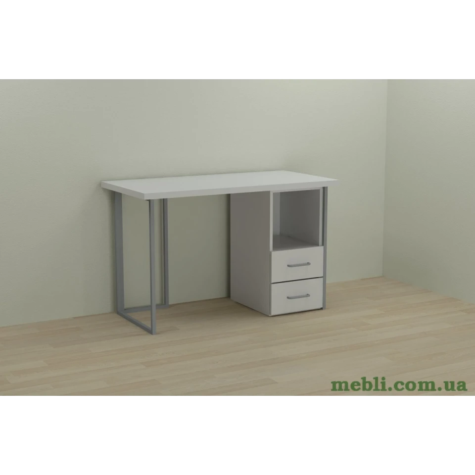 Комп'ютерний стіл Ferrum-decor Отто 75x120x60 сірий ДСП Білий 32мм