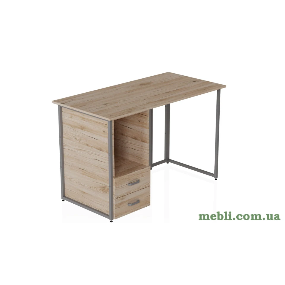Комп'ютерний стіл Ferrum-decor Отто 75x120x60 сірий ДСП Дуб Артізан 16мм