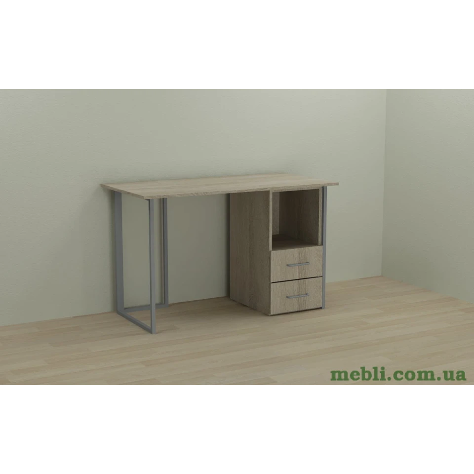 Комп'ютерний стіл Ferrum-decor Отто 75x120x60 сірий ДСП Дуб Сонома 16мм