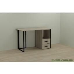 Комп'ютерний стіл Ferrum-decor Отто 75x120x60 чорний ДСП Дуб Сонома 16мм