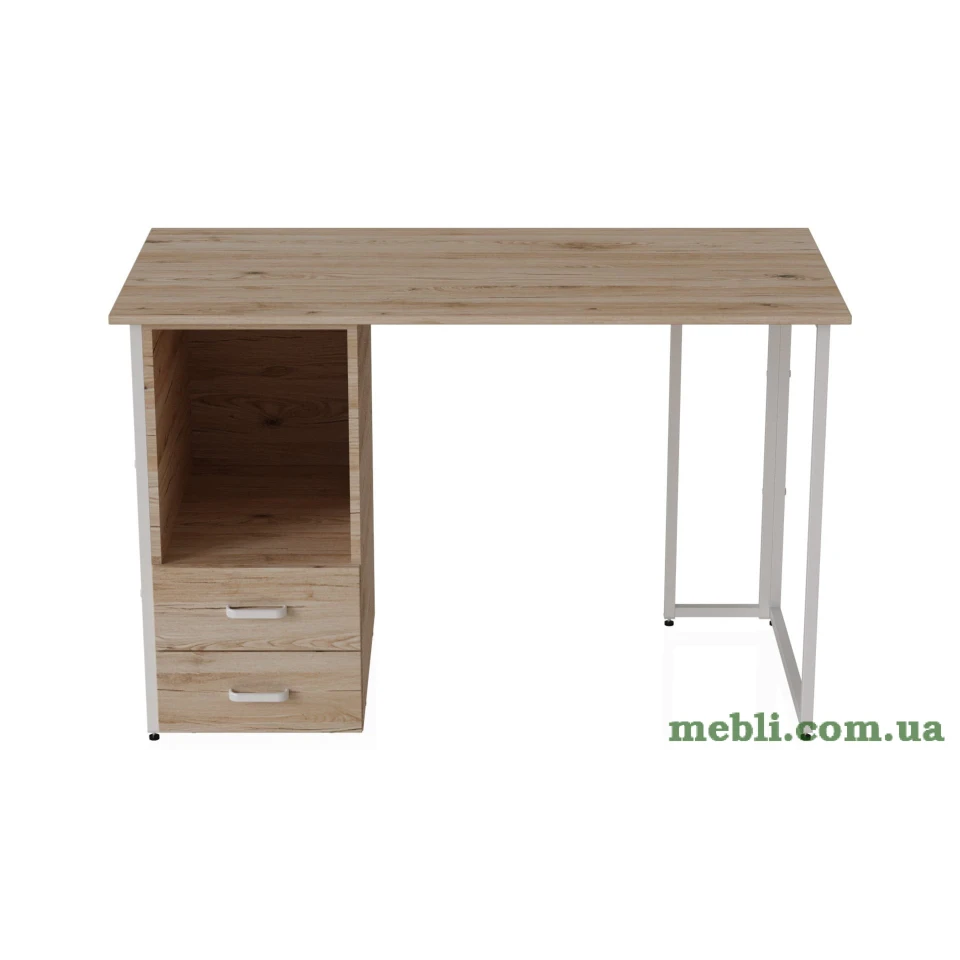 Комп'ютерний стіл Ferrum-decor Отто 75x120x70 білий ДСП Дуб Артізан 16мм