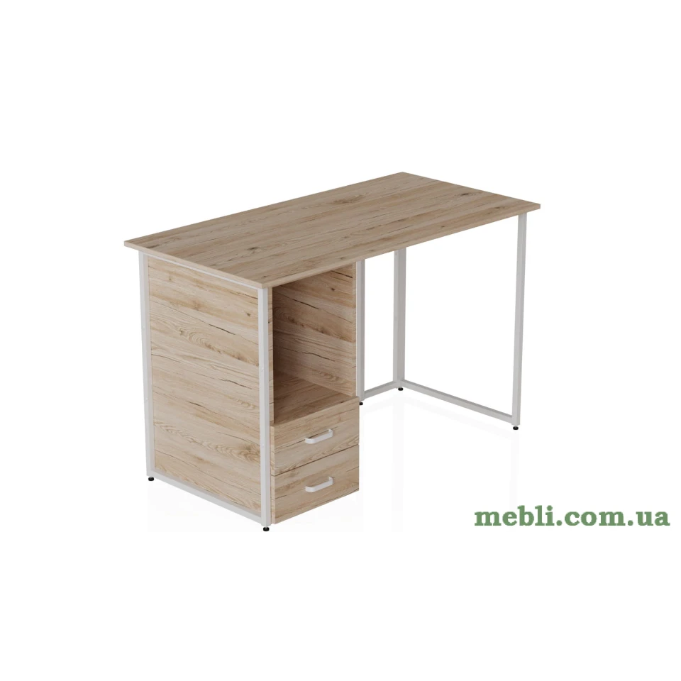 Комп'ютерний стіл Ferrum-decor Отто 75x120x70 білий ДСП Дуб Артізан 32мм