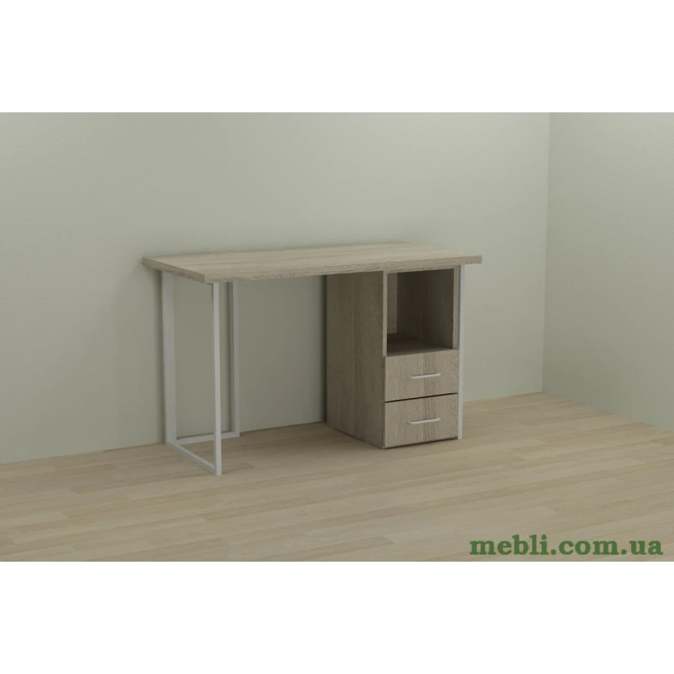 Комп'ютерний стіл Ferrum-decor Отто 75x120x70 білий ДСП Дуб Сонома 32мм