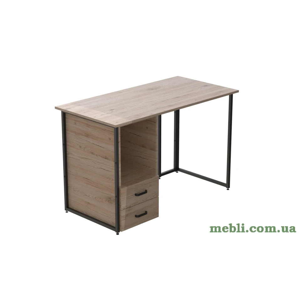 Комп'ютерний стіл Ferrum-decor Отто 75x120x70 чорний ДСП Дуб Артизан 16мм