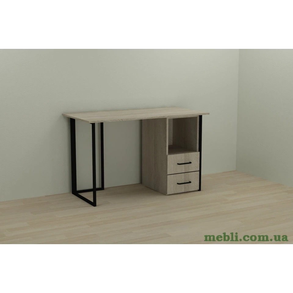 Комп'ютерний стіл Ferrum-decor Отто 75x120x70 чорний ДСП Дуб Сонома 16мм