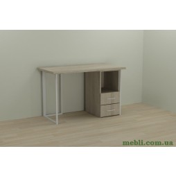 Комп'ютерний стіл Ferrum-decor Отто 75x140x60 білий ДСП Дуб Сонома 32мм