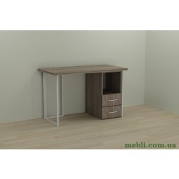 Комп'ютерний стіл Ferrum-decor Отто 75x140x60 білий ДСП Дуб Сонома Труфель 32мм