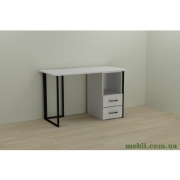 Комп'ютерний стіл Ferrum-decor Отто 75x140x60 чорний ДСП Білий 16мм