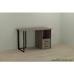 Комп'ютерний стіл Ferrum-decor Отто 75x140x60 чорний ДСП Дуб Сонома Труфель 16мм