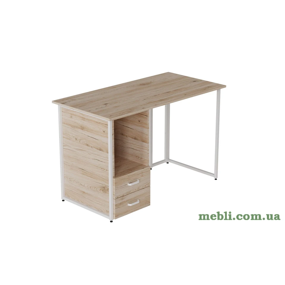 Комп'ютерний стіл Ferrum-decor Отто 75x140x70 білий ДСП Дуб Артізан 16мм